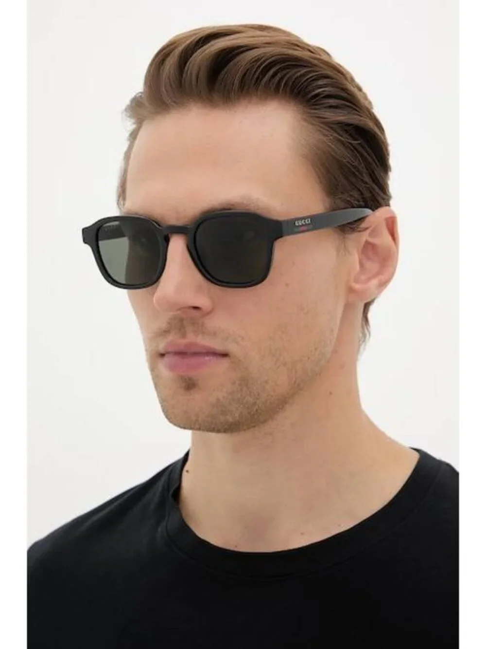 Gucci GG2106S 002 Men Square Sunglasses - Dark Havana / Brown